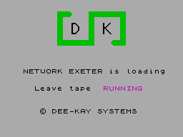 Network Exeter title screen for ZX Spectrum